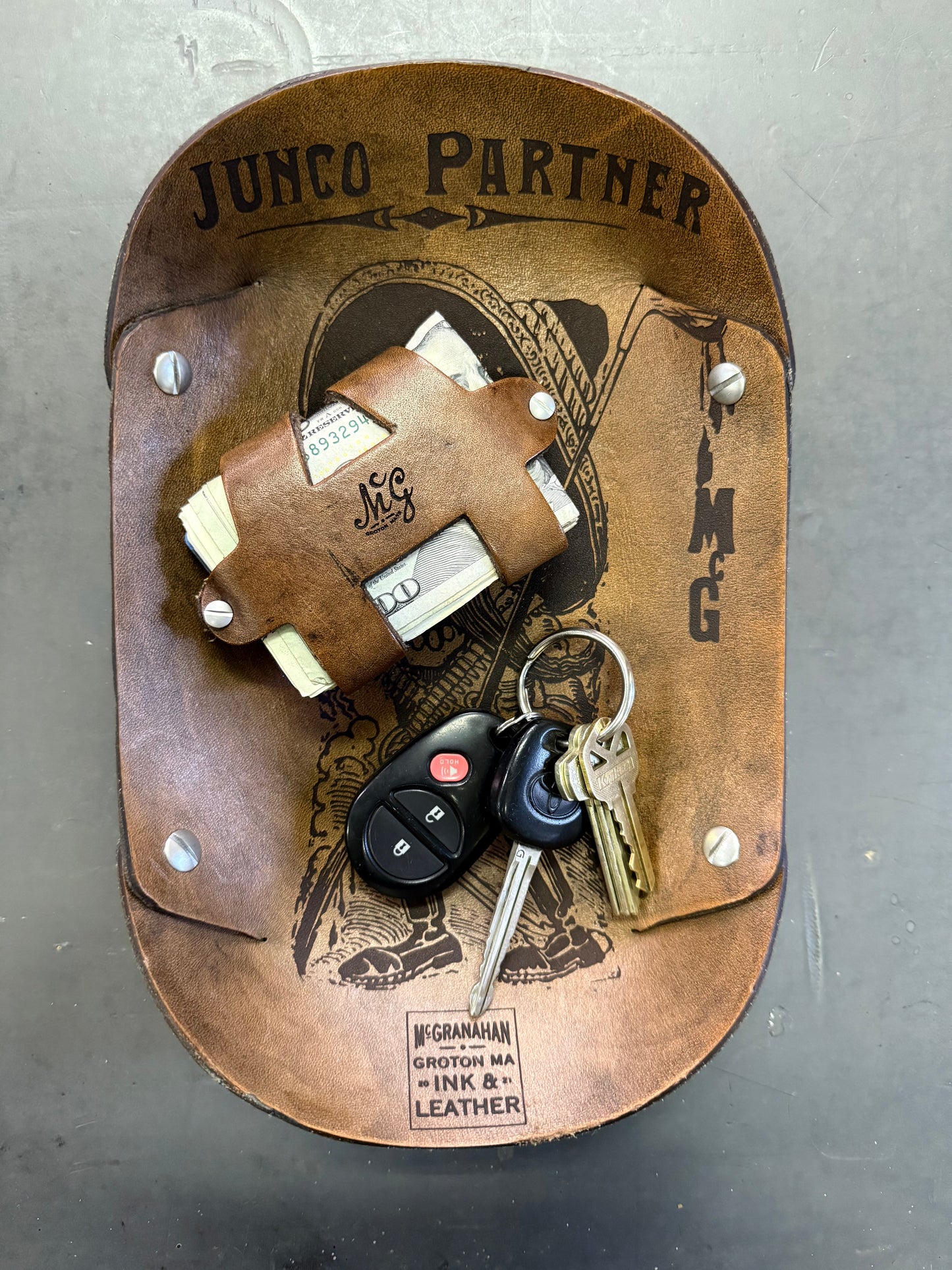 Custom Leather Valet Tray